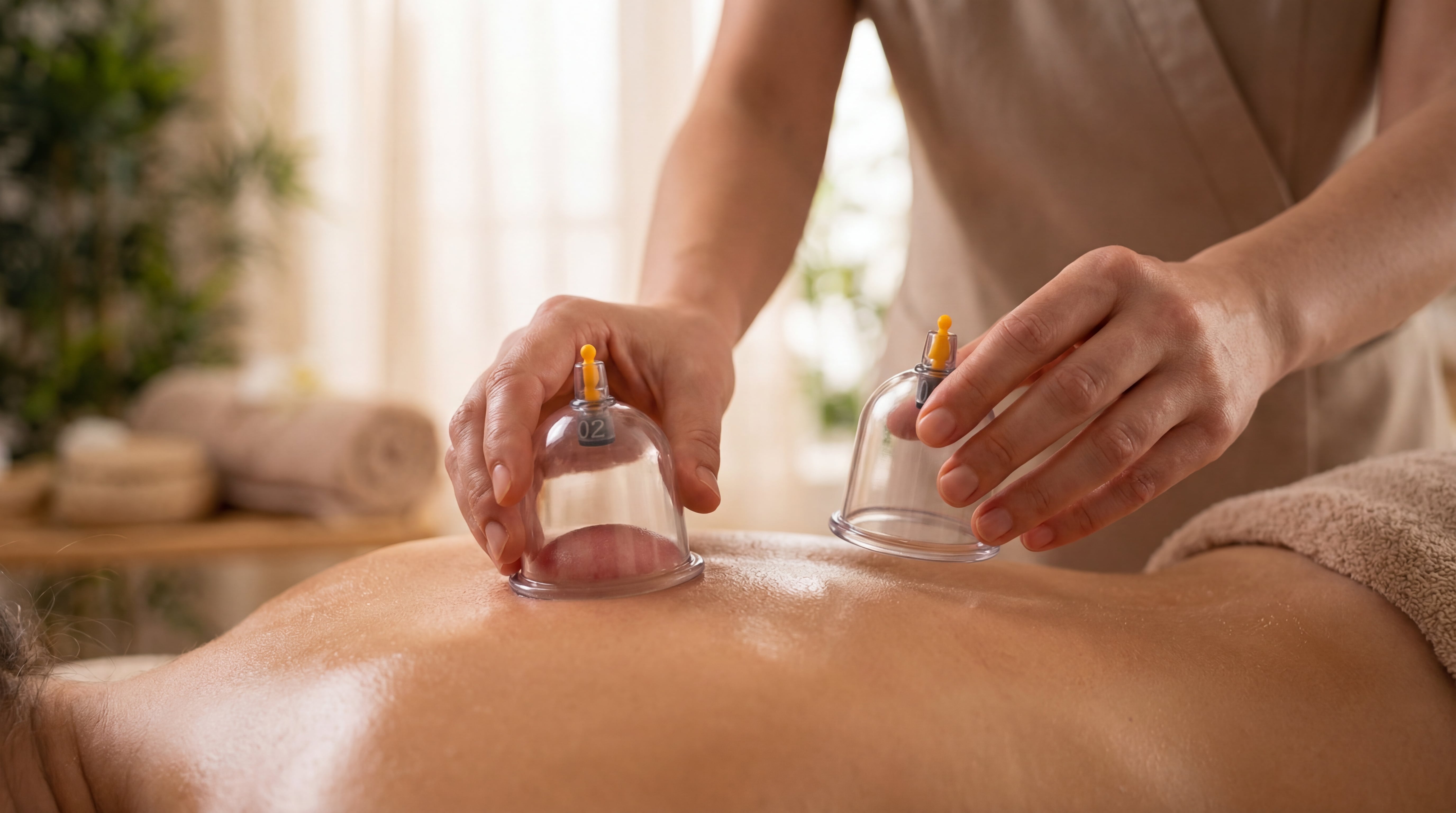 Masáž zad s baňkováním